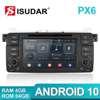 Isudar PX6 1 Din Android 10 Auto Radio For BMW/E46/M3