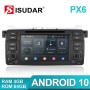 Isudar PX6 1 Din Android 10 Auto Radio For BMW/E46/M3