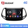 T72 Car Multimedia Octa Core RAM 6GB 4G For Jeep Compass 2 MP 2016 2017 2018 2019
