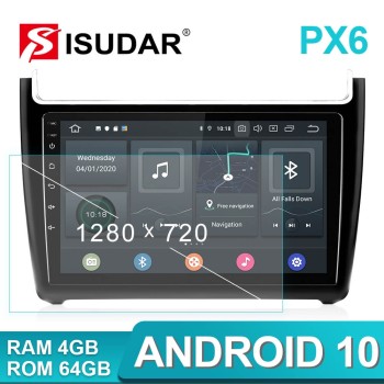 Isudar Voice control 1 Din Android 10 Car Radio For VW/Volkswagen/POLO Sedan 2009-2017
