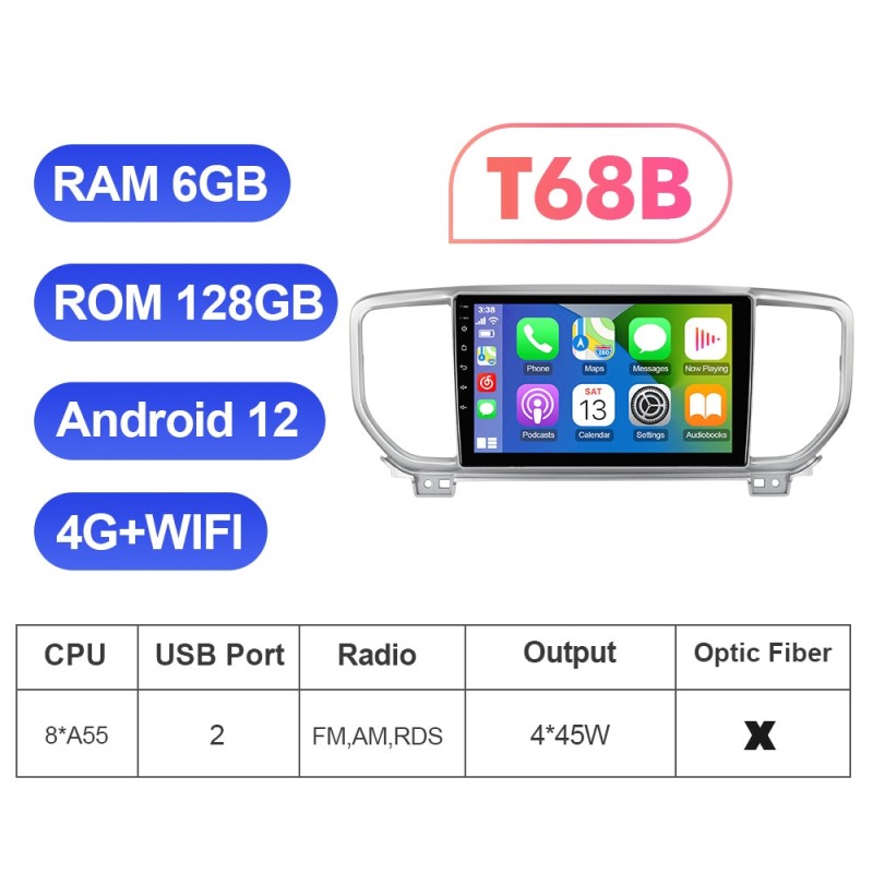 ISUDAR QLED T72 For KIA Sportage 4 KX5 2016 - 2018 2019-2021 Car Radio DVD Player Carplay Navigation