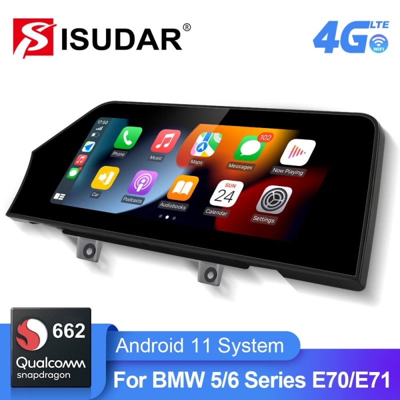 Android 11 Car Radio for BMW X5 F15 NBT System 2014-2017 Blue Anti G-lare Screen Multimedia GPS Navigation Carplay 12.3'