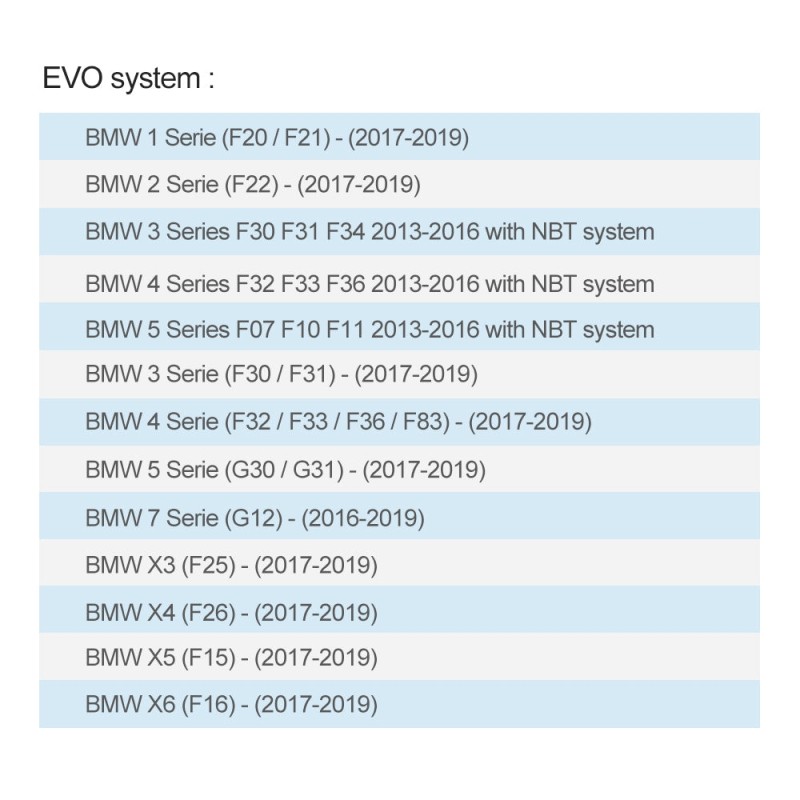 ISUDAR Upgrade original car to wireless Carplay via carplay box for BMW F30 F31 F20 F21 F10 F01 X5 E70 X3 F25