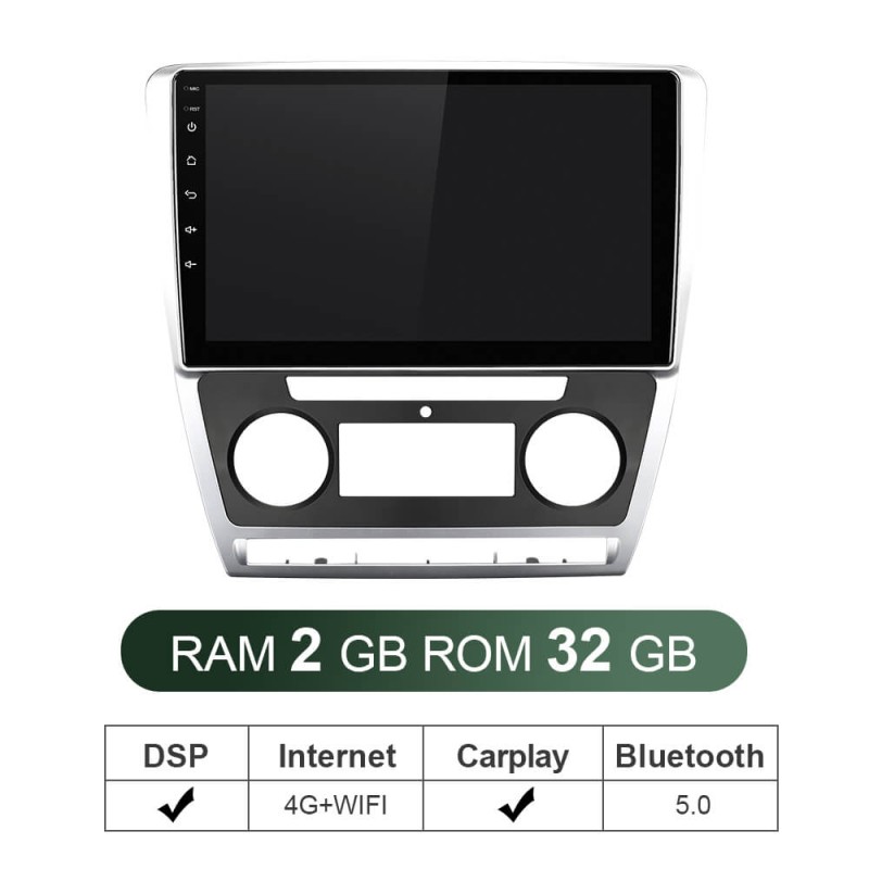 ISUDAR V57S 2 Din Android 10 Car Radio For Skoda/Octavia 2009-2013