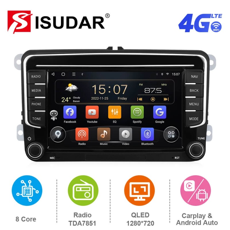 T72/T68/T19 NEW UPGRADE VW0702 7 inch 1024*600P Car Radio Multimedia For VW/Volkswagen/POLO/Golf/Skoda/Seat/Leon/PASSAT B6