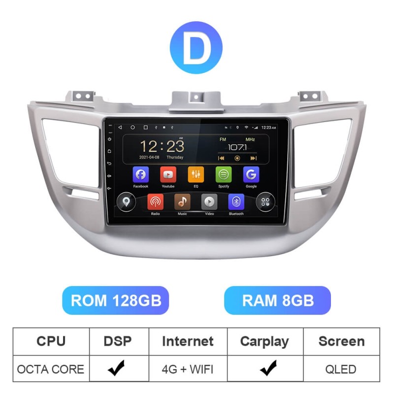 ISUDAR T72 4G Android 10 Auto Radio For Hyundai/Tucson 3 2015-2018