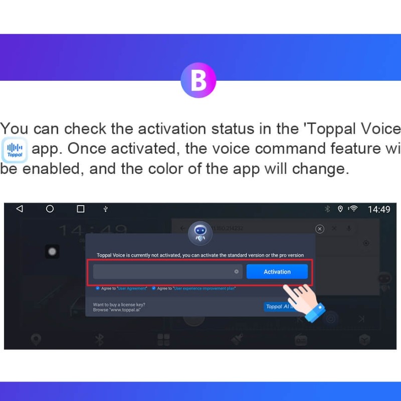 ISUDAR Voice command Pro version Passcode For ISUDAR PX6/T72 model Toppal