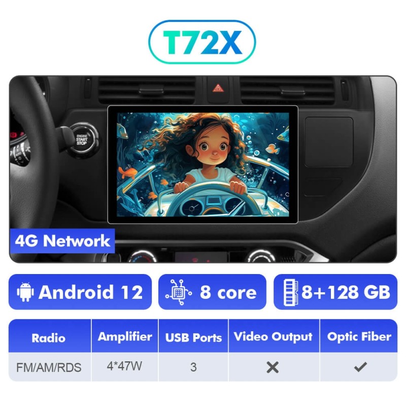 NEW! 11.5” Android 13 For Kia Rio 4 K3 2012-2017 Multimedia Player Car Radio with Carplay&Android Auto