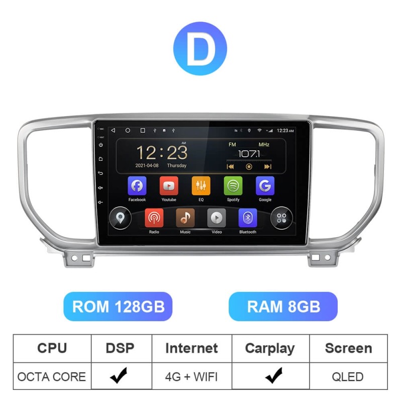 ISUDAR T72 QLED Android 10 Car Radio For KIA Sportage 4 QL 2018 2019