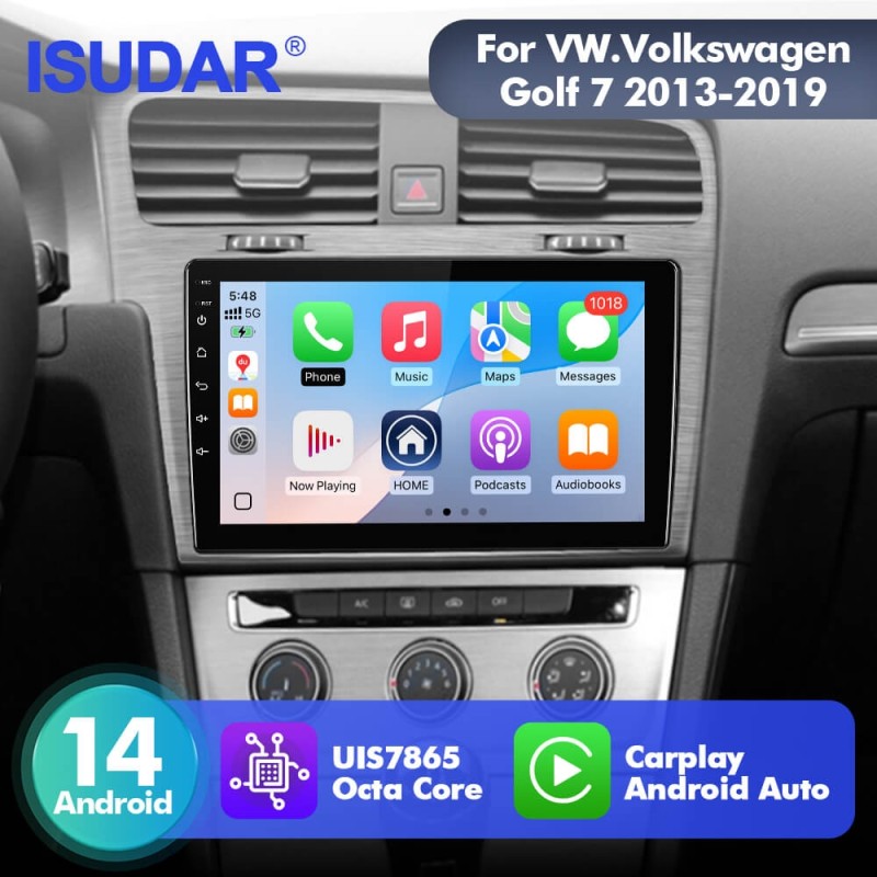 For VW/Volkswagen/Golf 7 2013- T75 Android 14 UIS7865 Car Radio Upgrade From T72