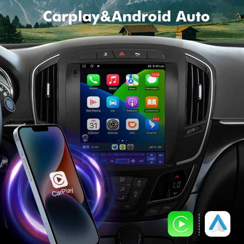 ISUDAR Android 12 Car Radio for Opel Insignia 2014-2018 with Tesla sytle screen