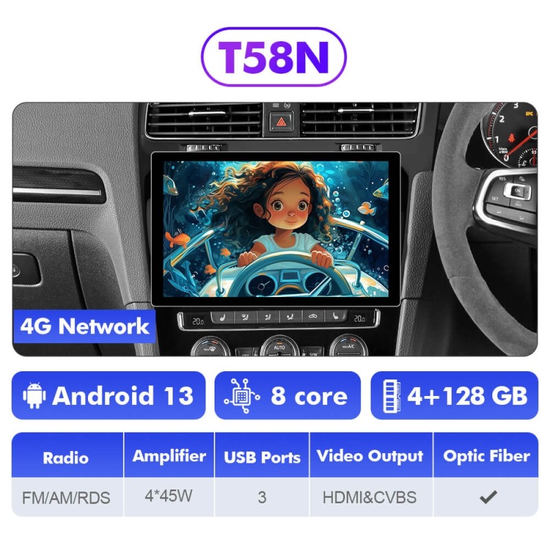 NEW! 11.5” Android 13 For VW Golf 7 2013-2019 Right Driving Car Radio with Carplay AA