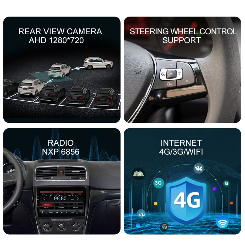 ISUDAR Voice control V57S 2 Din Android 10 Car Radio For Skoda Yeti 2009-2014