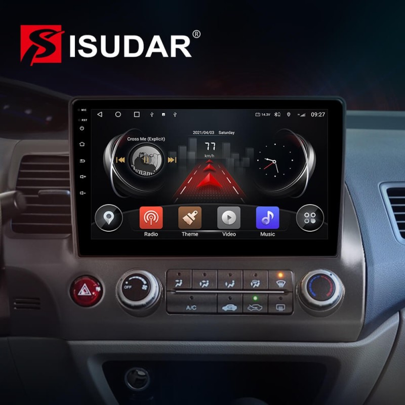 ISUDAR 4G Carplay QLED Car Radio For Civic/Honda 2006-2009 2012