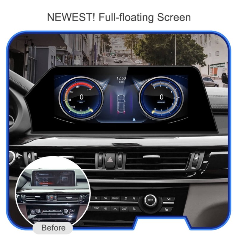 Android 11 Car Radio for BMW X5 F15 NBT System 2014-2017 Blue Anti G-lare Screen Multimedia GPS Navigation Carplay 12.3'