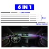 20 in 1  LED Symphony Flowing Colorful Interior Gradient Lamp Atmosphere for Car inside automotive neon fiber optic strip DIY