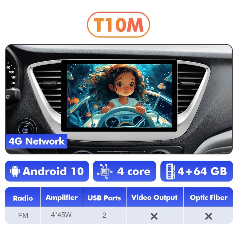 NEW! 11.5” Android 13 For Hyundai Solaris 2 2017-2020 Car Radio Carplay Wifi 6