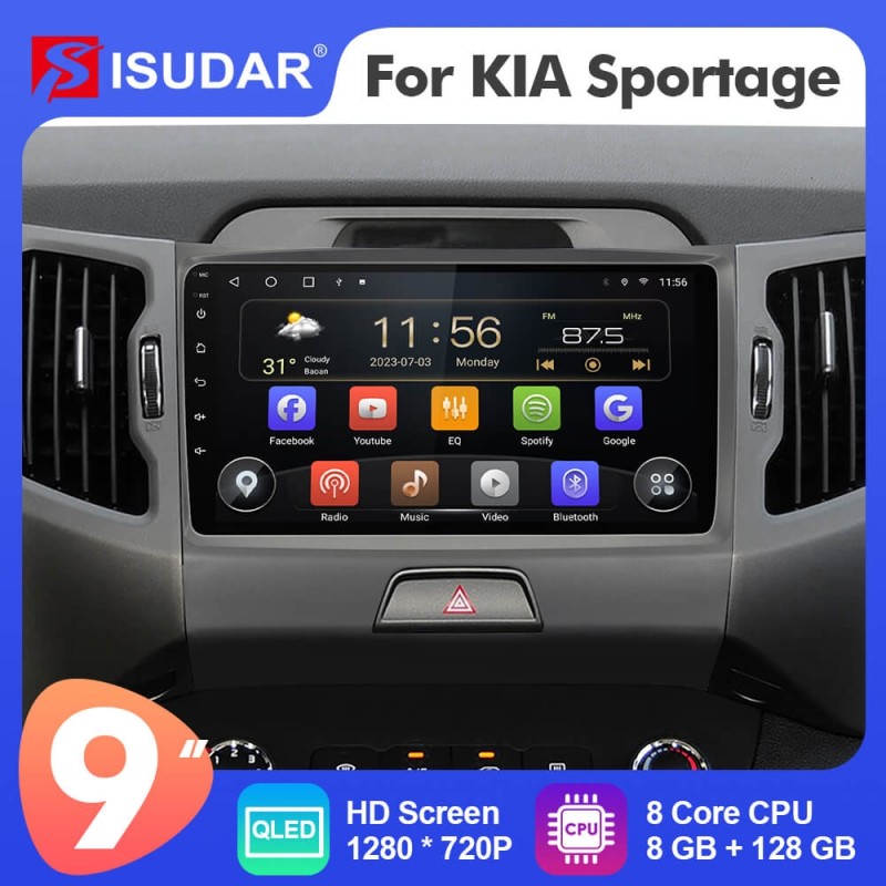 T72 For Kia Sportage 2010-2016 Auto Multimedia Android Car Radio Carplay navigation