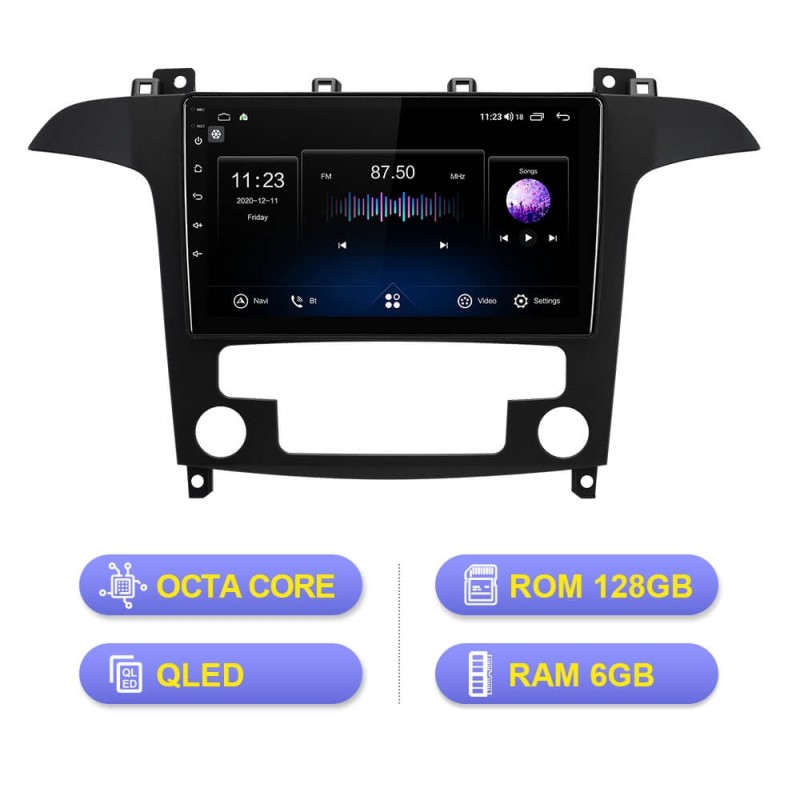 ISUDAR V72 Built in carplay QLED Android 10 Car Radio For Ford S-Max S Max 2006-2015