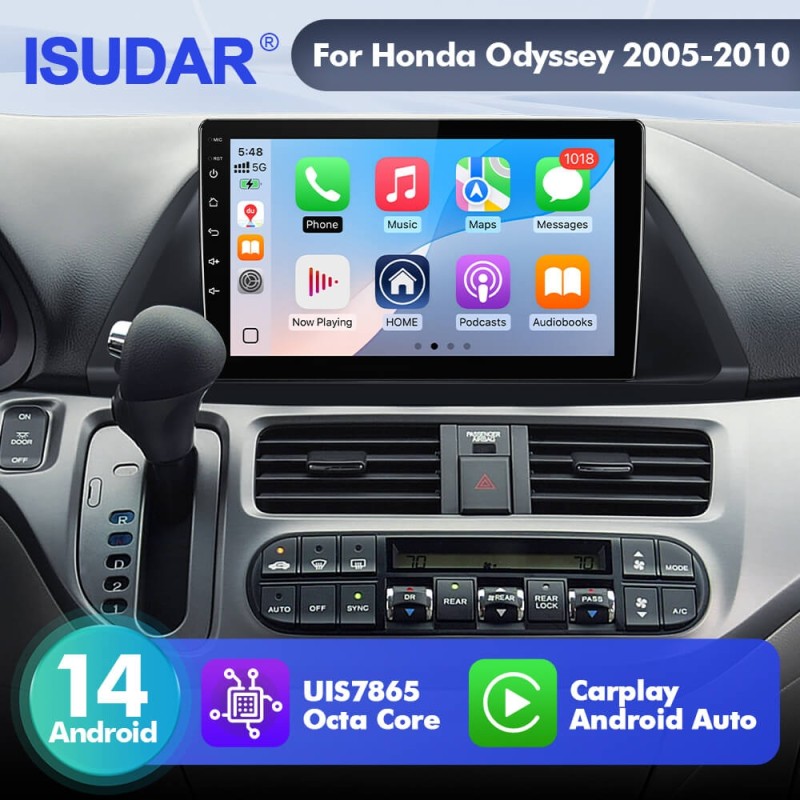 For Honda Odyssey 2005 - 2010 Upgrade from T72 - T75 Android 14 UIS7865 Car Radio
