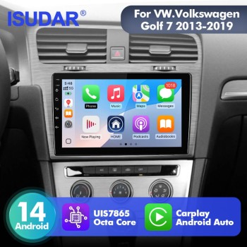 For VW/Volkswagen/Golf 7 2013- T75 Android 14 UIS7865 Car Radio Upgrade From T72