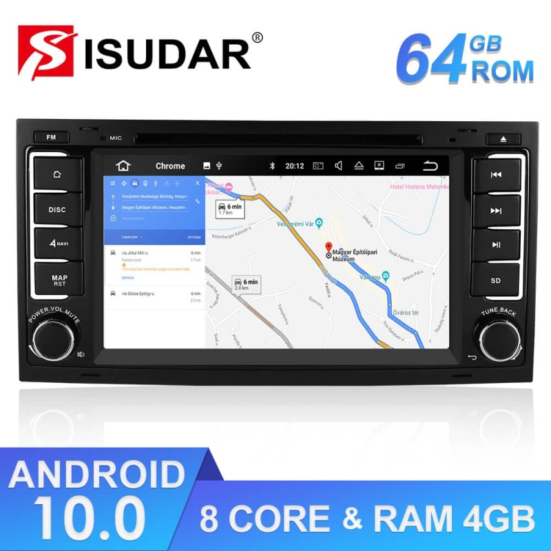 ISUDAR 2 Din Auto Radio Octa core Android 10 For Volkswagen/Touareg/T5