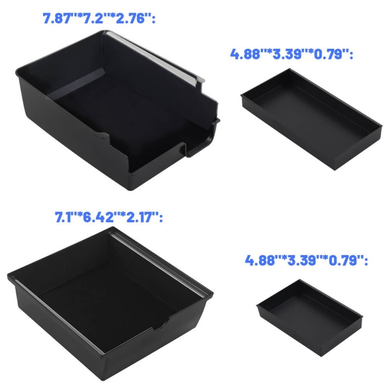 ISUDAR Storage Box for 2021-2023 Tesla Model 3 Model Y 4 Pieces Car Accessories Center Console Hidden Organizer
