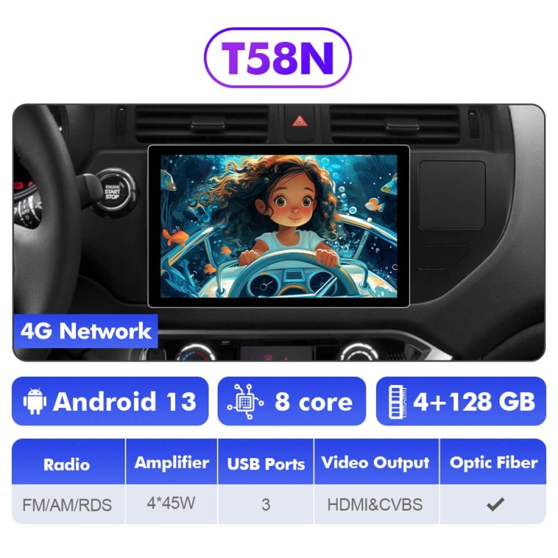 NEW! 11.5” Android 13 For Kia Rio 4 K3 2012-2017 Multimedia Player Car Radio with Carplay&Android Auto