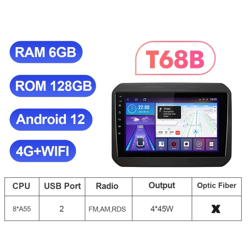 Isudar Android 12.0 Auto Radio For Suzuki Ignis 2016-2020 Multimedia Navigation Carplay Autoradio