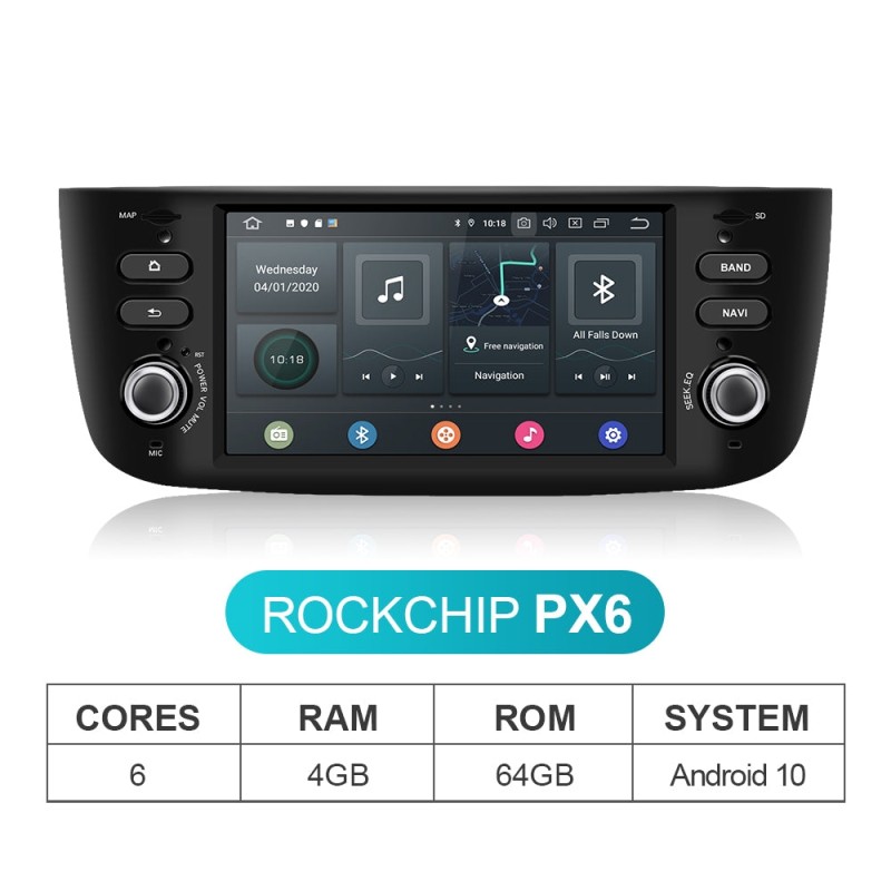 Isudar Voice control Car radio 1 Din Android 10 For Fiat/grande punto evo/Linea/2012-2018