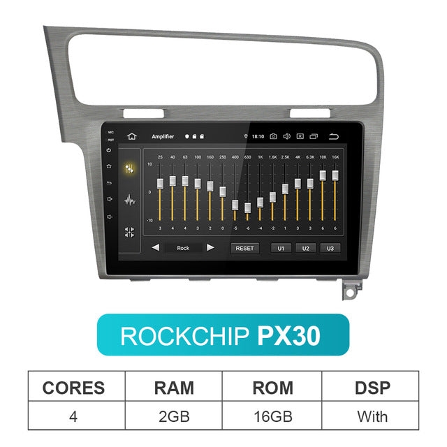 Isudar PX6 1 Din Auto Radio Android 10 For Volkswagen/Golf 7