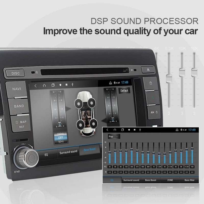 ISUDAR H53 2 Din Android Car Radio For Fiat/Bravo 2007-2012