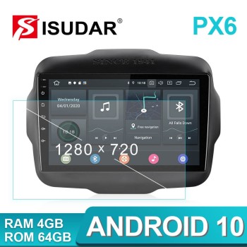 ISUDAR Voice control 1 Din Android 10 Car Radio For Jeep Renegade 2014-2018