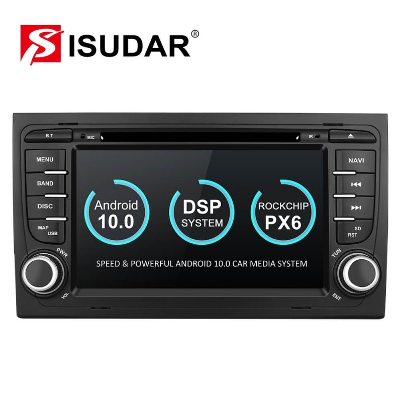 Clearance Sale！Isudar PX6 2 Din Android 10 Car Multimedia Player GPS DVD For Audi A4 A6