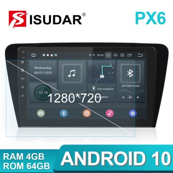 Isudar 1 Din 10.1 inch Android 10 Radio For VW/Skoda/Octavia 2014-