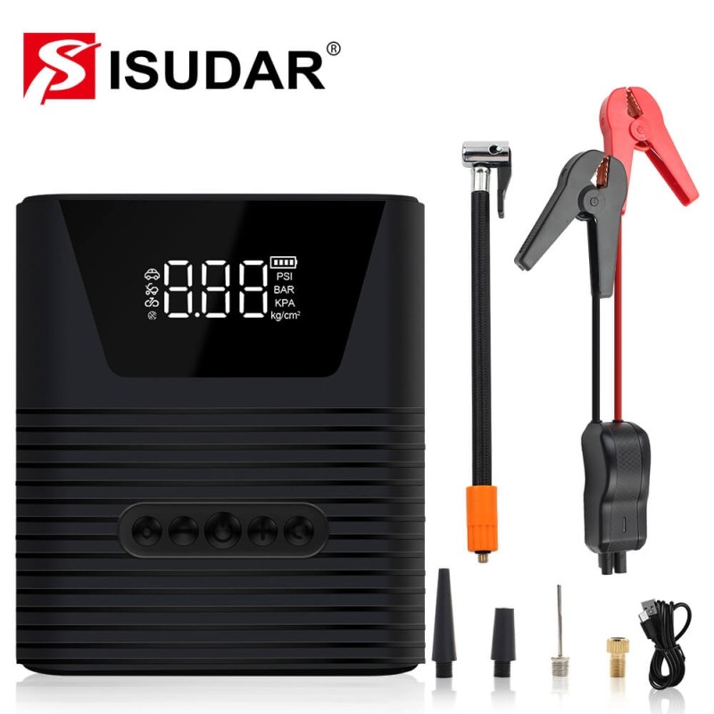 4 In 1 Car Jump Starter Tire Air Pump 600A 8800mAh Emergency Engine 150PSI Compressor Booster Starting Inflator Motor Bicycle