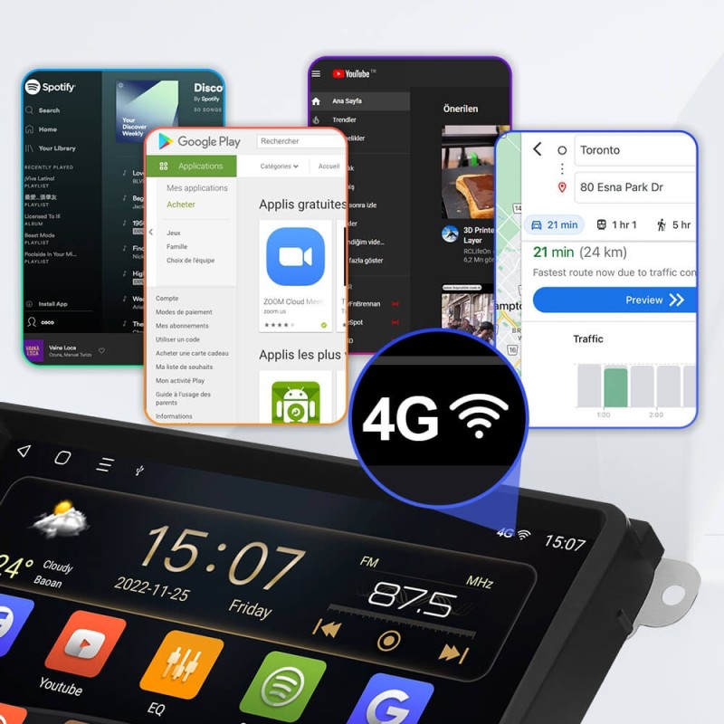 Isudar VW0907-T72/T68/T19 NEW UPGRADE! 9 Inch1 Din 1280*720P Auto Radio For Skoda/VW/Volkswagen/POLO/PASSAT/Golf/Tiguan/Jetta/Touran