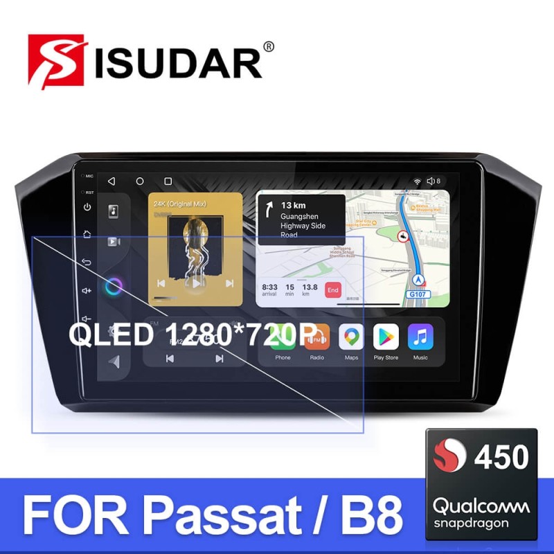 Qualcomm QLED Android Car Radio For VW/Volkswagen Passat B8 2015-