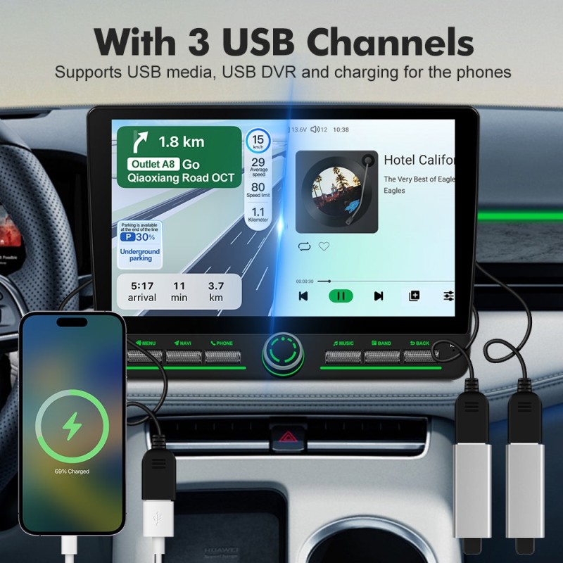 10 inch Android 14 New Design Angle Key 2.0 Touch Screen Car Radio Button Car Stereo For Mazda 6 2 3 GH