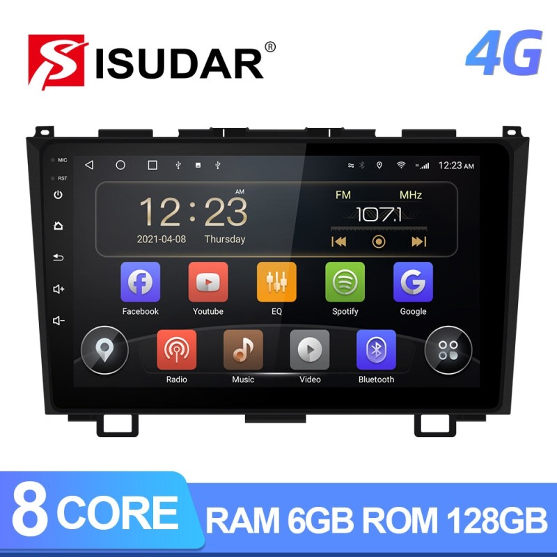 T72 QLED Android 10 Car Radio For Honda/CRV/CR-V 2006 2007-2011 GPS Navigation