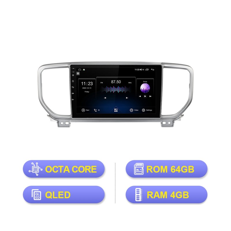 Isudar QLED RDS Car DVD player For KIA/KX5/Sportage 3 4 2016 2017 2018 2019