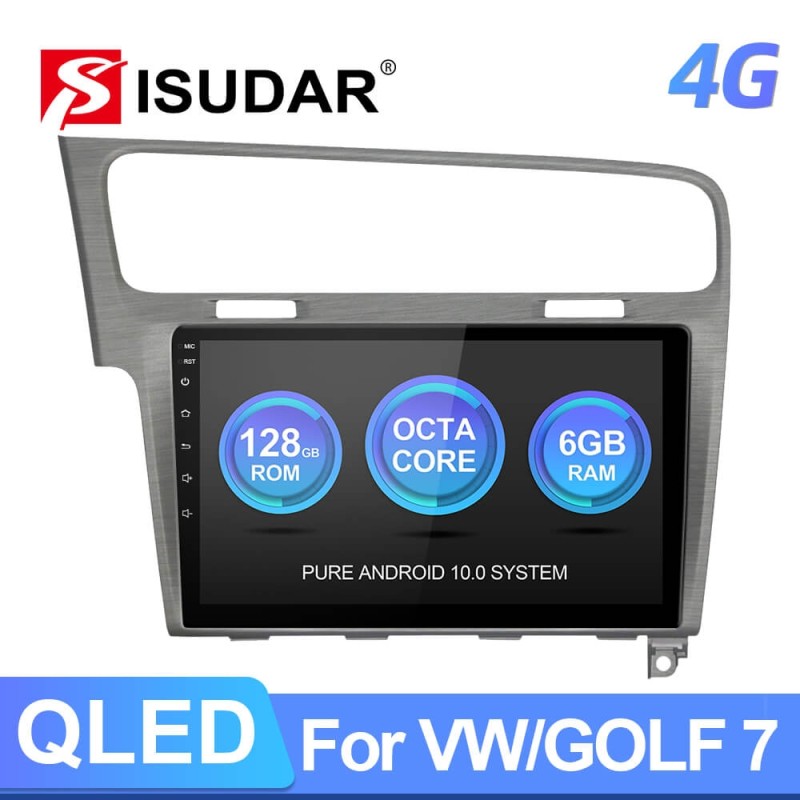 Isudar QLED Android 10 Auto Radio For VW/Volkswagen/Golf 7 2013- wireless carplay