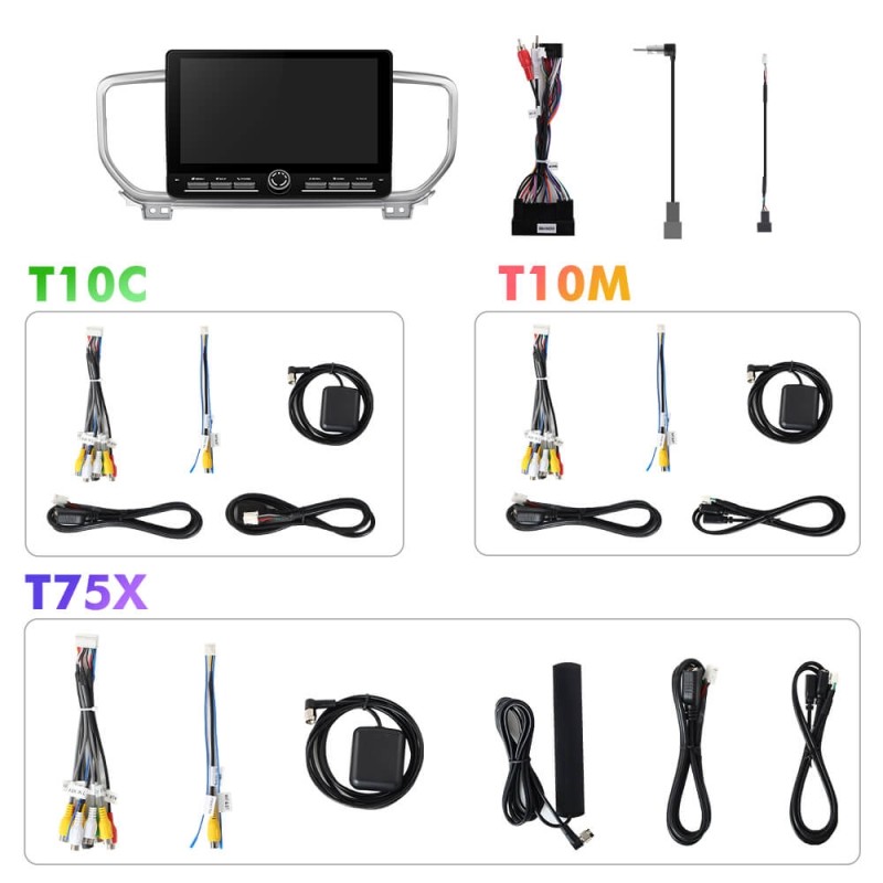 10 inch Android 14 New Design Angle Key 2.0 Touch Screen Car Radio Button Car Stereo For Kia Sportage 4 KX5 2016-2018