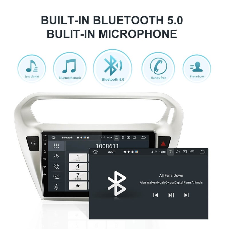 Isudar Voice control PX6 Android 10 1 Din Auto Radio For Citroen/Elysee/Peugeot 301 2013-2019