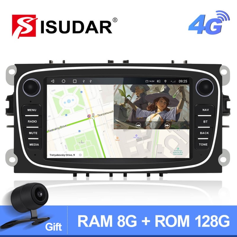 Clearance Sale！Isudar Wireless carplay Android 10 Car Radio For FORD/Focus/S-MAX/Mondeo/C-MAX/Galaxy