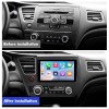 Q6 Qualcomm Android 13 For Honda Civic 2013 2014 2015 2016 9" screen music car radio DSP ADAU