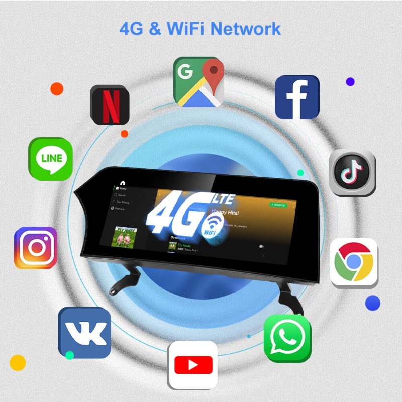 Android 11.0 12.3' Car Radio For BMW X3 F25 CIC NBT X4 F26 NBT System Blue Anti G-lare Screen Multimedia GPS Navigation Carplay