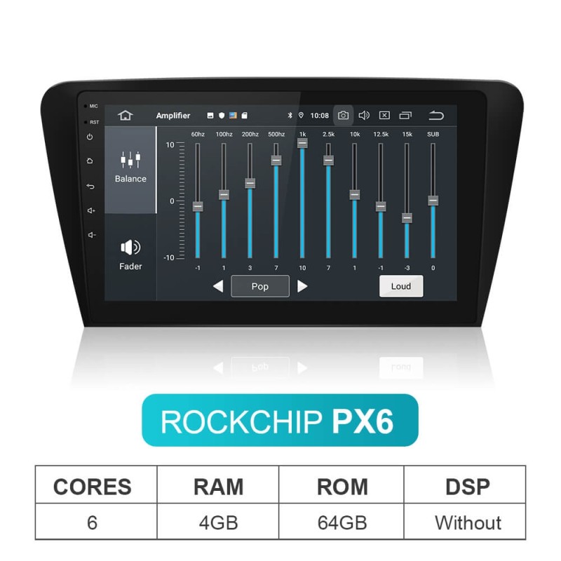 Isudar 1 Din 10.1 inch Android 10 Radio For VW/Skoda/Octavia 2014-