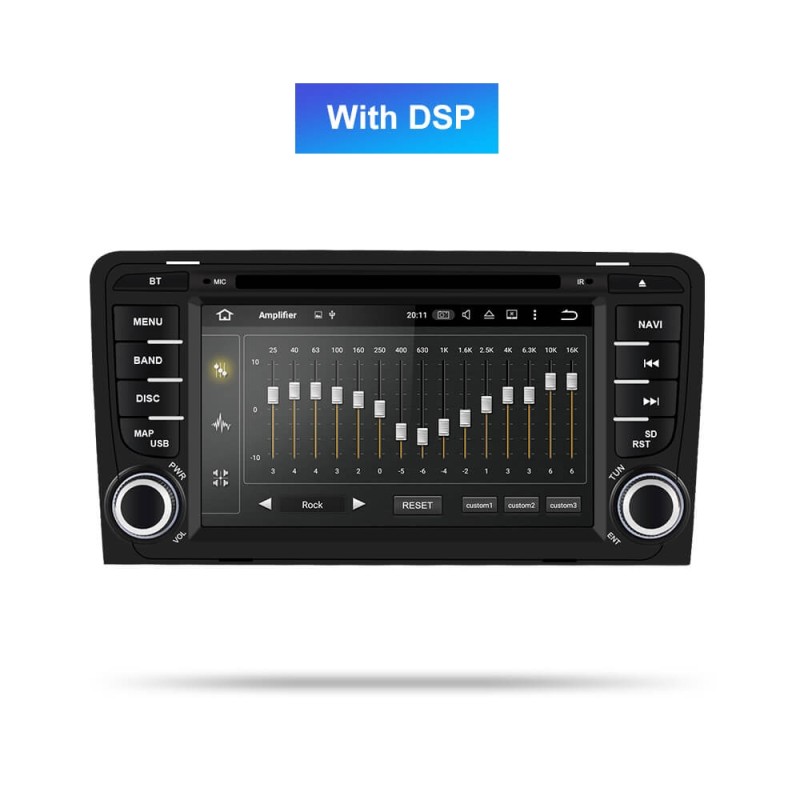 ISUDAR 2 Din Auto radio Android 10 Octa core For Audi A3 8P/A3