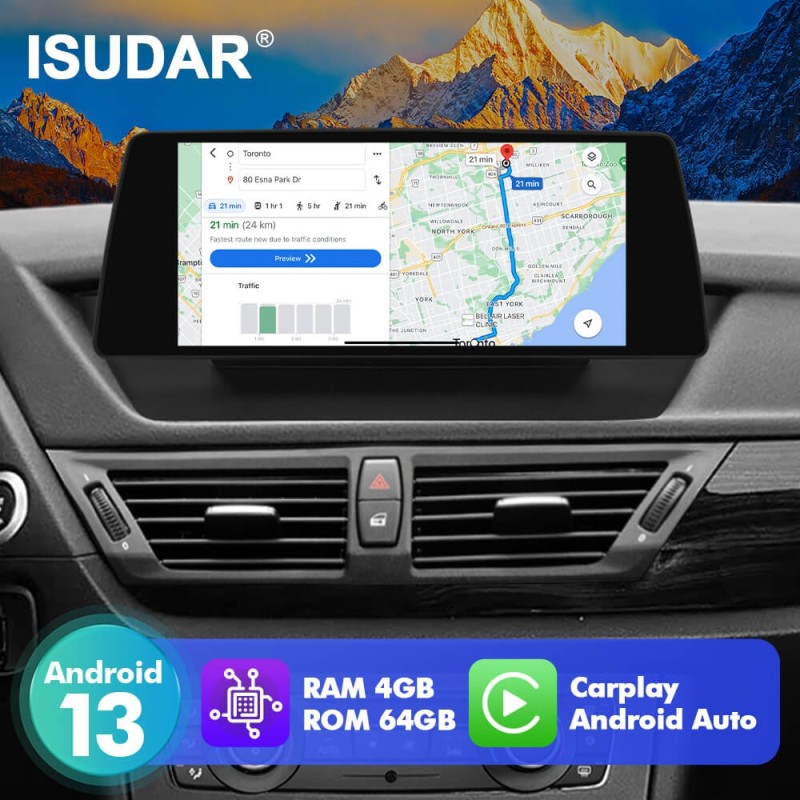 ISUDAR 10.33"Android 13 Car radio For BMW X1 E84 2009-2015 CIC
